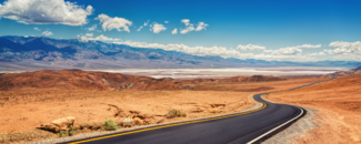 Road winding through the desert Road winding through the desert