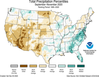 Autumn 2020 Precipitation Map