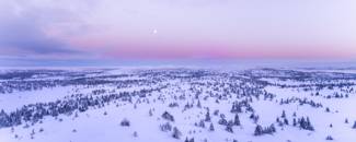 Sunset over snowy mountains Sunset over snowy mountains