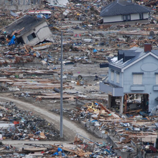 2011 Tohoku Earthquake and Tsunami destruction