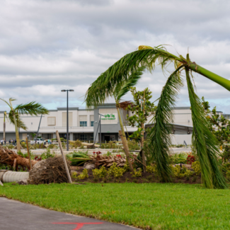 Publix Supermarket demolished by a tornado that was spawned from Hurricane Milton in October 2024.