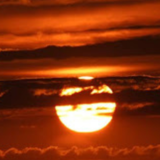 Sunset at sea. Atlantic, United States Northeast. 2003.