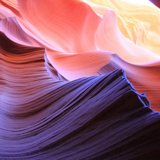  A canyon rock formation in shade