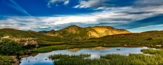 Photo of a pond landscape in Colorado Photo of a pond landscape in Colorado