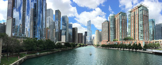 Photo of Chicago cityscape and Lake Michigan Photo of Chicago cityscape and Lake Michigan