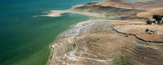 Photo of San Luis reservoir in Gustine, California, on August 19, 2014 Photo of San Luis reservoir in Gustine, California, on August 19, 2014