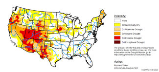 U.S. Drought Monitor Map of September 8, 2020 U.S. Drought Monitor Map of September 8, 2020