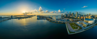 Skyline view of coast of Miami Skyline view of coast of Miami