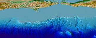 Image of a digital elevation model for central California Image of a digital elevation model for central California