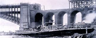 Photo of Eads Bridge after the Great St. Louis Tornado on May 27, 1896 Photo of Eads Bridge after the Great St. Louis Tornado on May 27, 1896