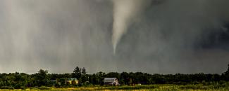 Photo of a tornado about to touch down in central Minnesota Photo of a tornado about to touch down in central Minnesota