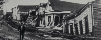 Photo of Valdivia Chile earthquake damage in 1960 Photo of Valdivia Chile earthquake damage in 1960