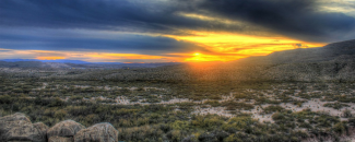 Picture of the Texas desert at sunset Picture of the Texas desert at sunset