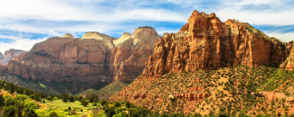 Photo of the Zion Mountains in Utah Photo of the Zion Mountains in Utah