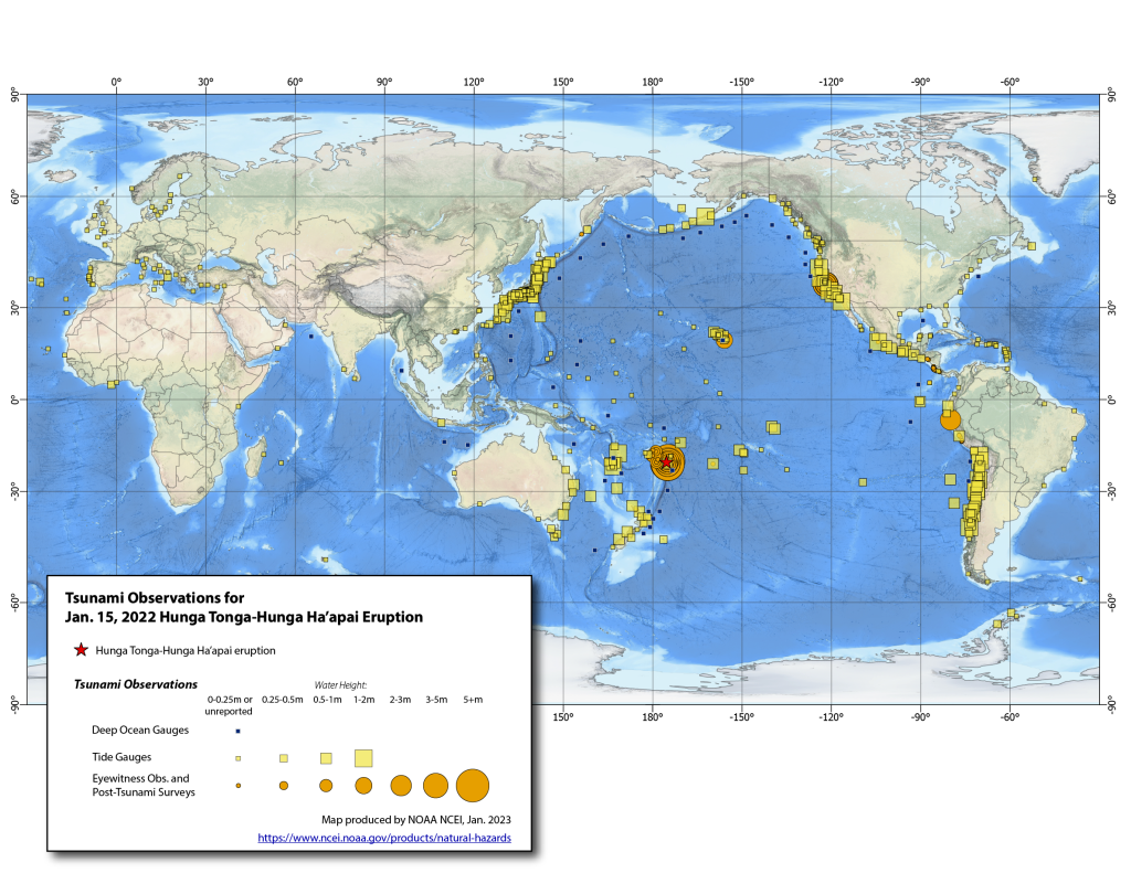 Hunga Tonga Global Map