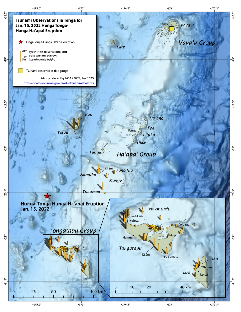 Hunga Tonga Regional Map